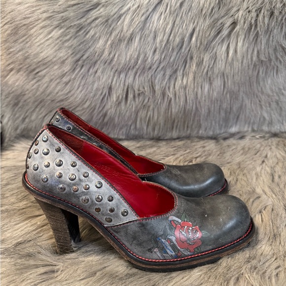 Adriaqueen Shoes - PRICE FIRM Adriaqueen Women's Gray & Red Shoes Size 38